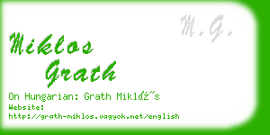 miklos grath business card